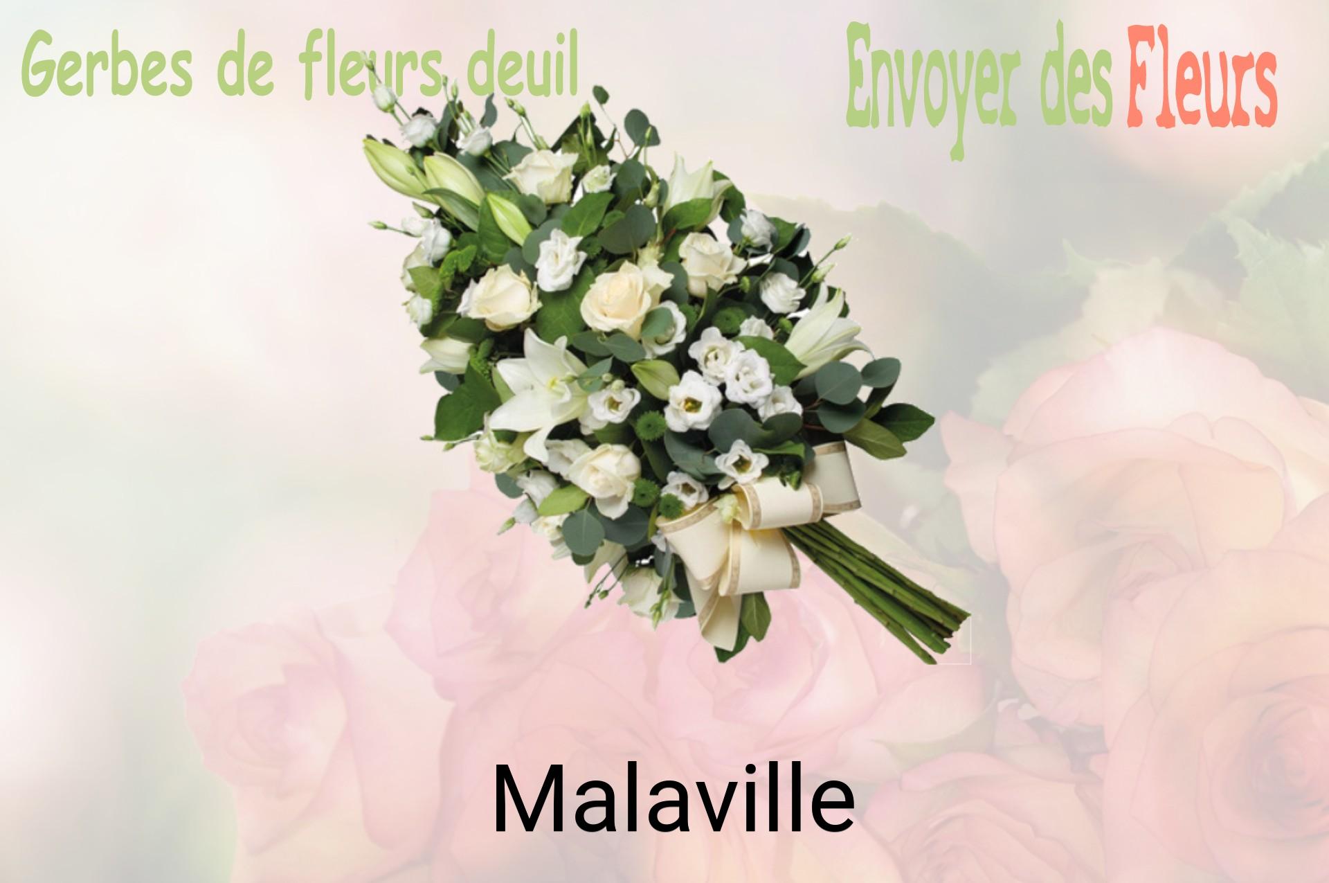 Gerbe de fleurs de deuil livrée à Malaville